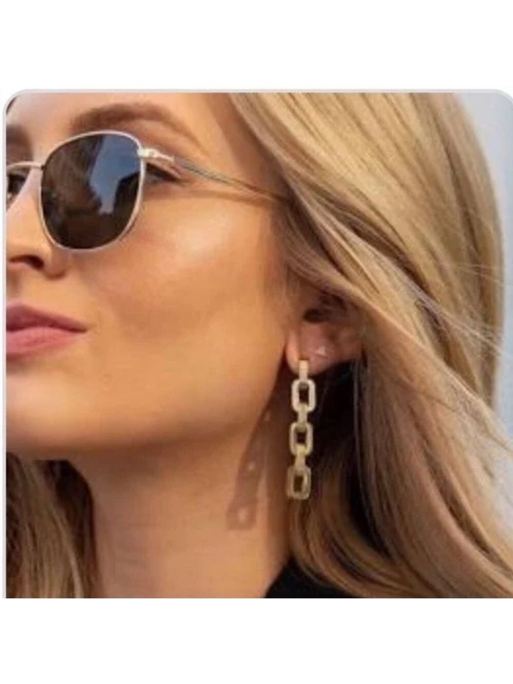 Eddie Borgo Gold Supra Chain Link Earrings 2” Drop Post Back 12k Gold Vermeil